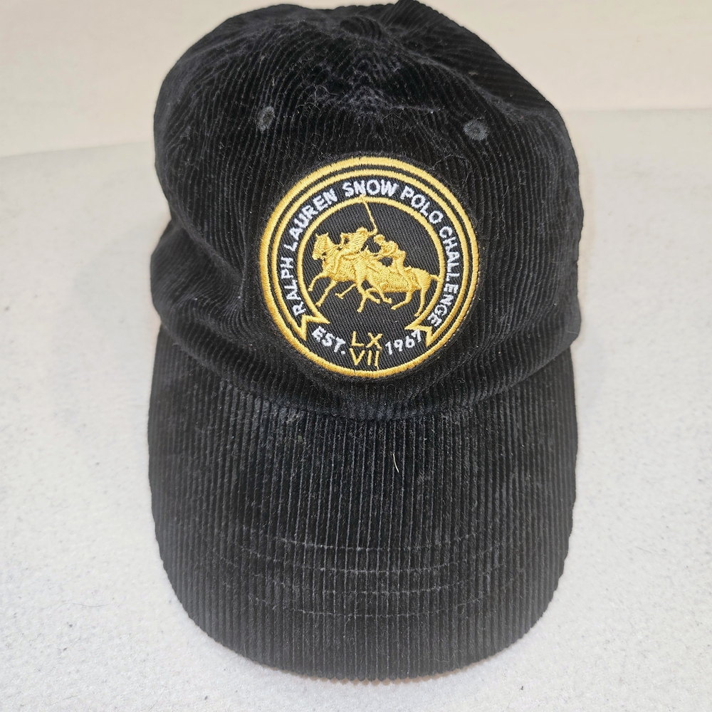 Ralph Lauren Black Corduroy Cap